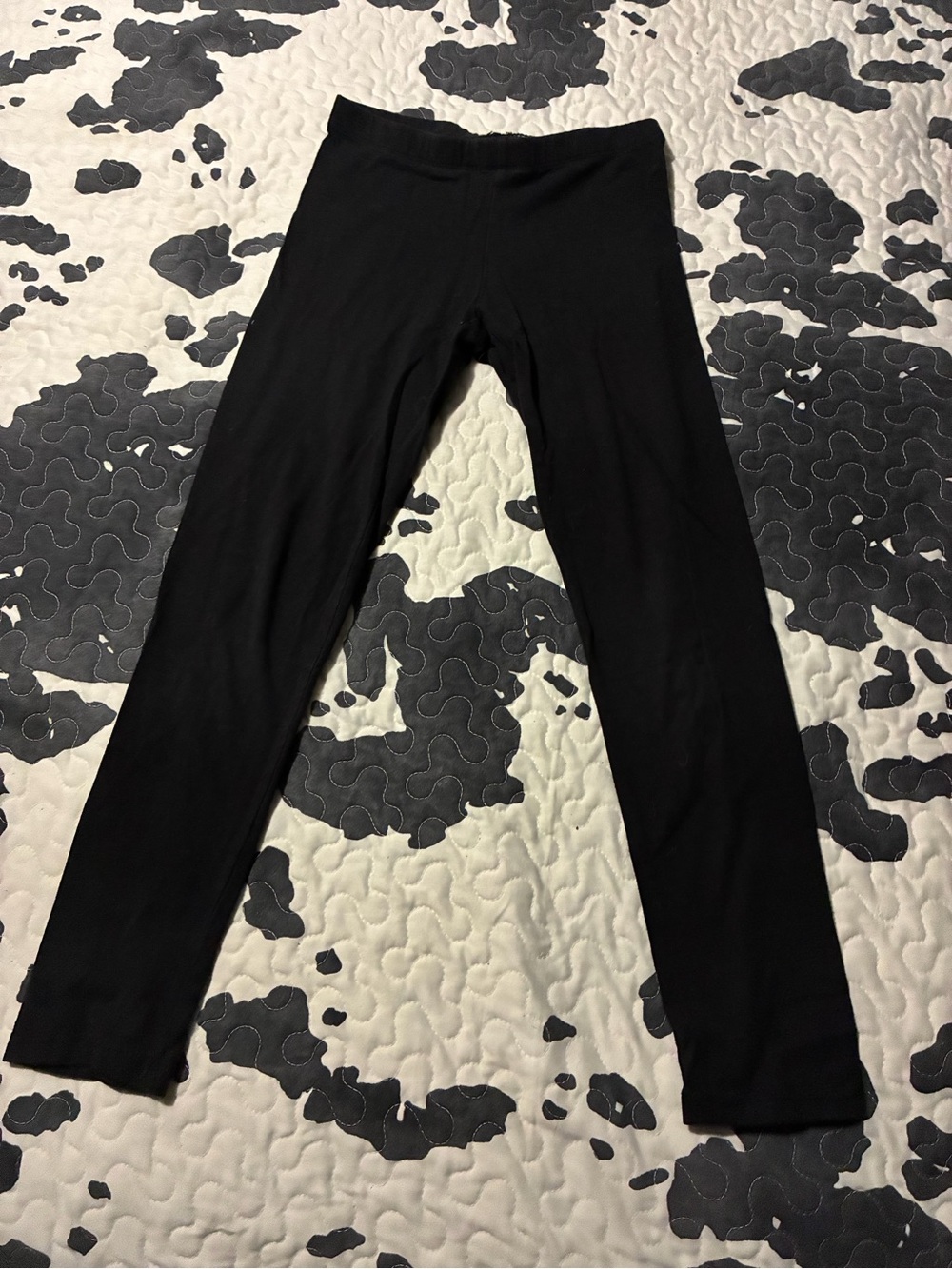 Kids Black Stretch Leggings with Elastic Waist